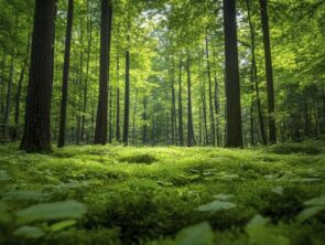 a-dense-forest-floor-covered-in-vibrant-green-moss-tall-trees-photo